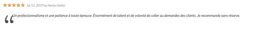 avis d'un client sur la création de logo par LoomiStudio