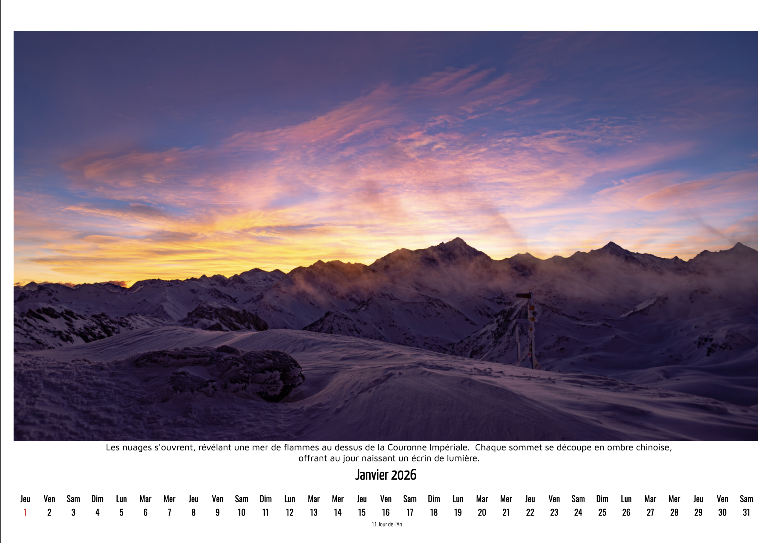 Calendrier Photo 2026 "Lumières d'Altitude" – Image 13