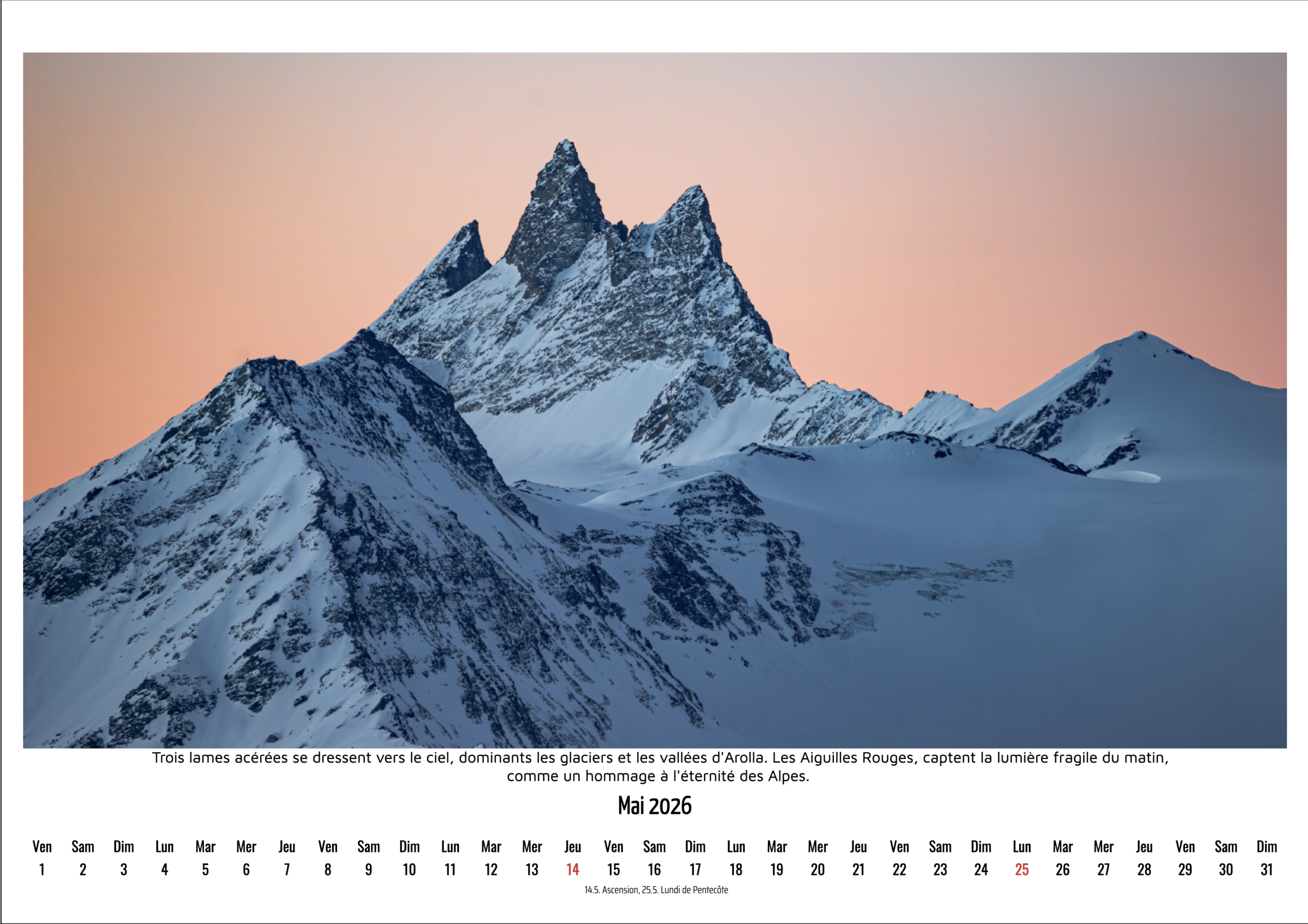 Calendrier Photo 2026 "Lumières d'Altitude" – Image 9