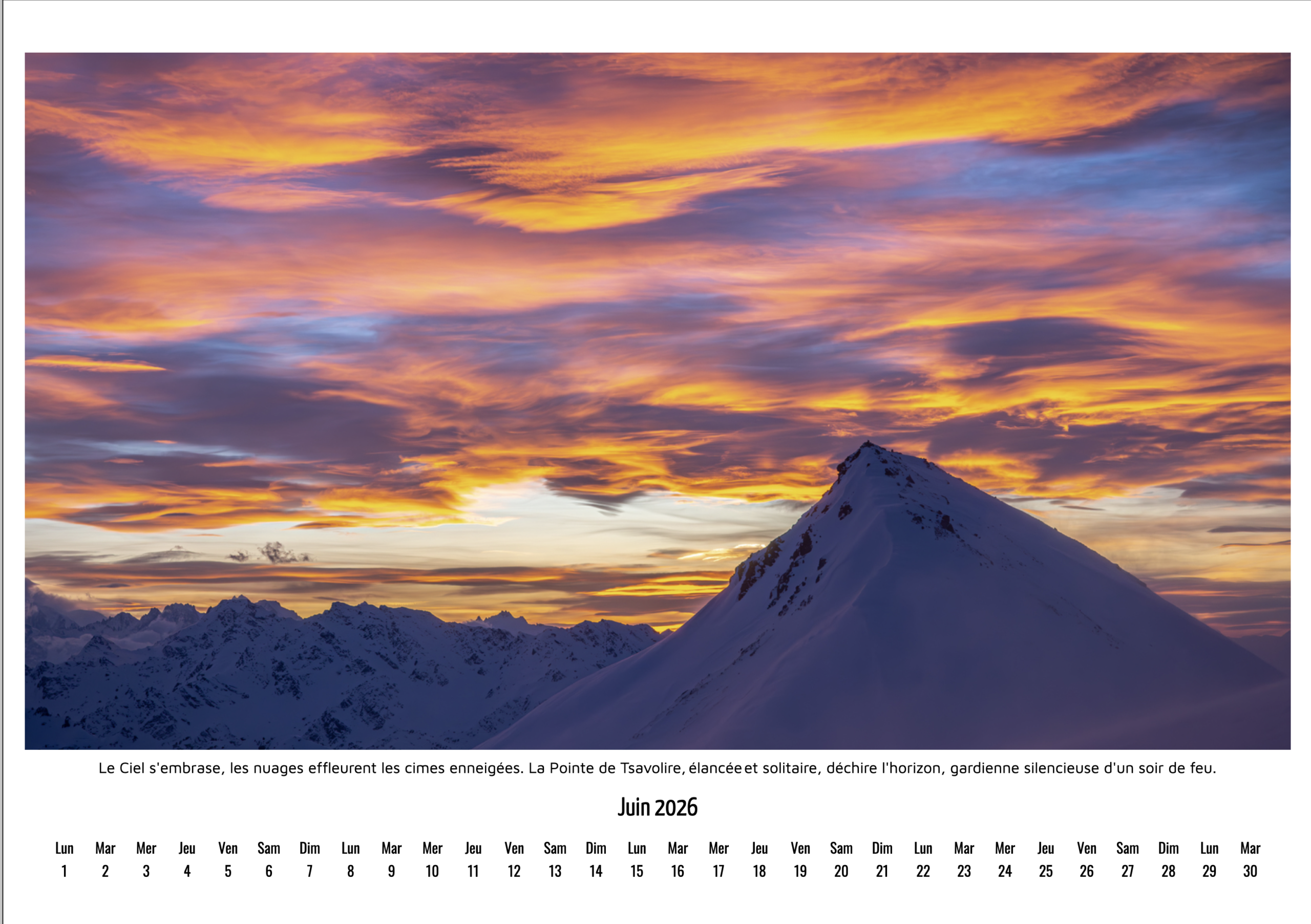 Calendrier Photo 2026 "Lumières d'Altitude" – Image 8