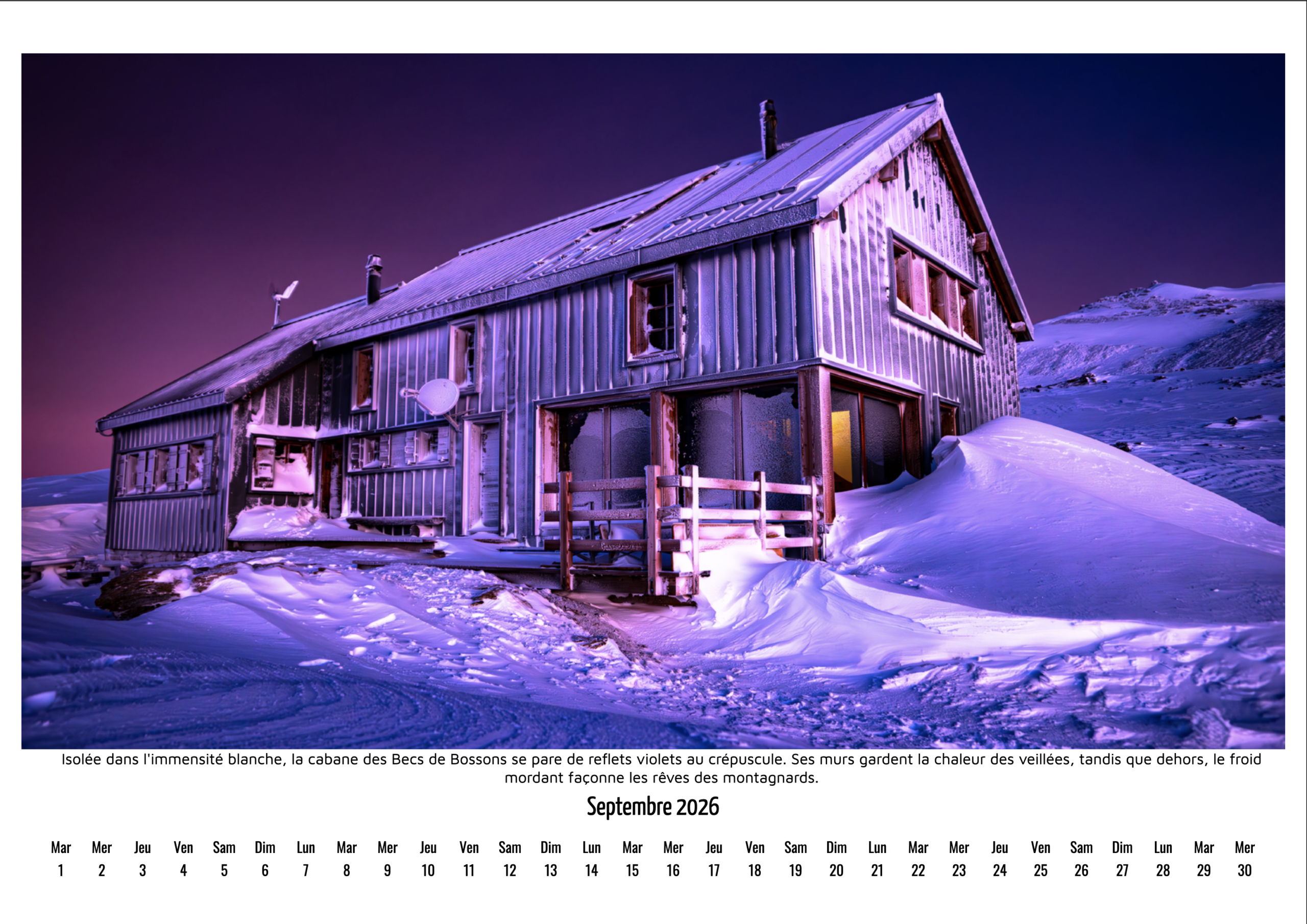 Calendrier Photo 2026 "Lumières d'Altitude" – Image 5
