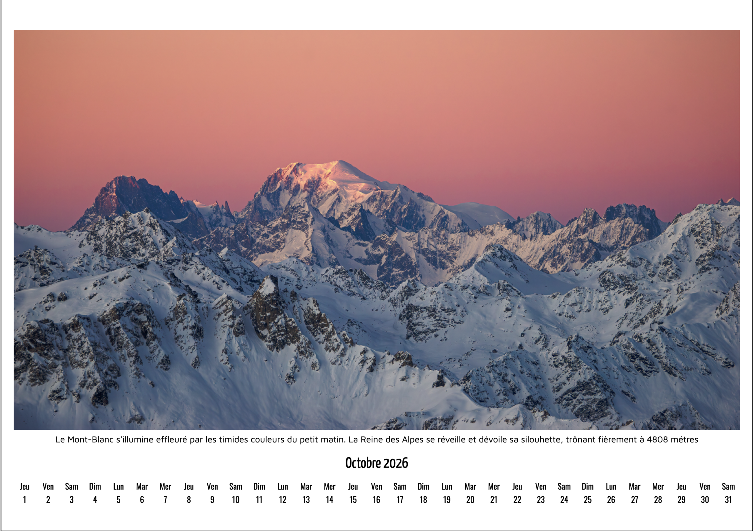 Calendrier Photo 2026 "Lumières d'Altitude" – Image 4