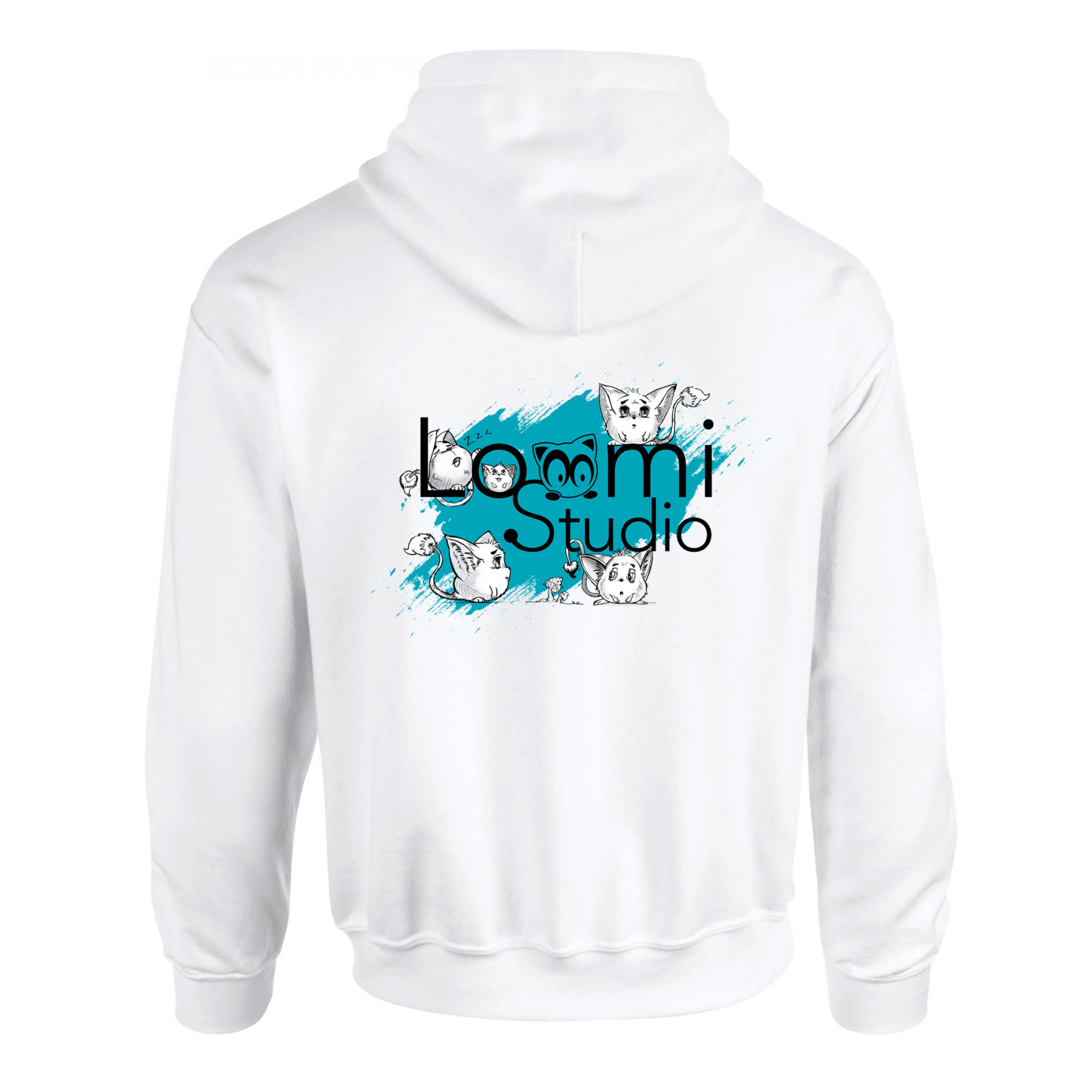 Hoody Blanc, Logo Loomi