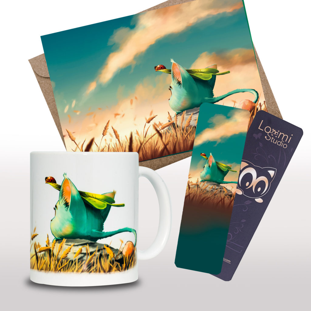 Pack Lecture Andaneya LoomiStudio avec mug illustré, carte de vœux A5 et marque-page plastifié thème Andaneya
