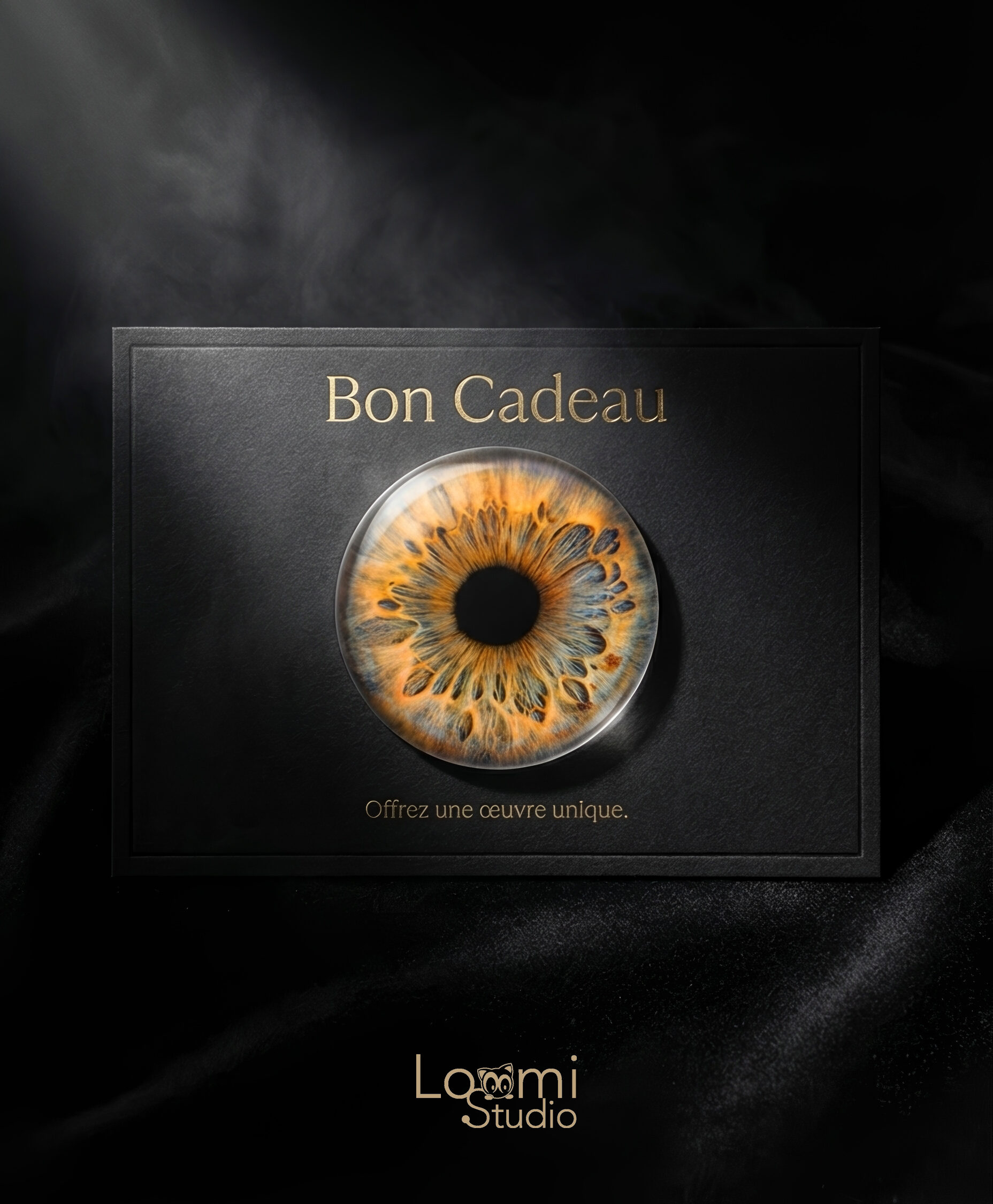 Bon cadeau shooting iris artistique LoomiStudio Suisse romande