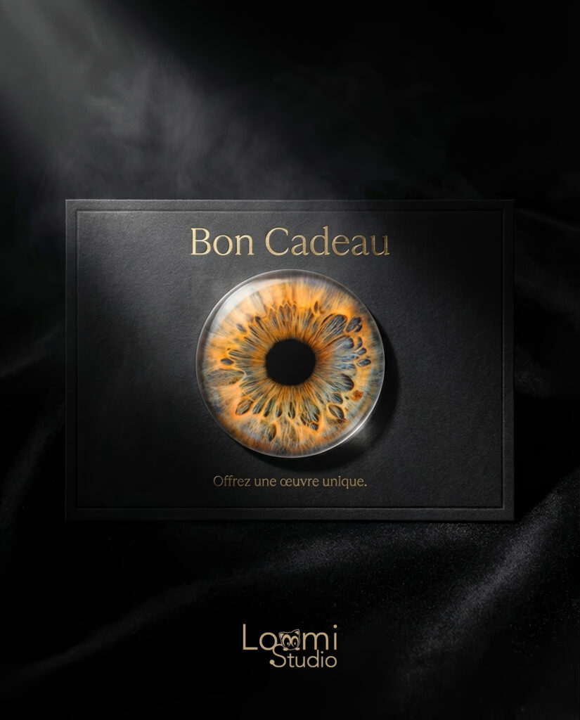 Bon cadeau shooting iris artistique LoomiStudio Suisse romande